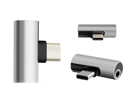 Αντάπτορας USB Type C σε miniJack 3.5mm για Σύνδεση Ακουστικών, Φόρτιση και Μεταφορά Δεδομένων