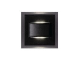 Kanlux Erinus Χωνευτός Διακόπτης Τοίχου Φως Ασφαλείας με Πλαίσιο Μαύρο, 12V, 1.5Watt, IP20