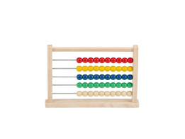 Εκπαιδευτικό Παιχνίδι Ξύλινο Αριθμητήριο άβακας με 5 σειρές, Πολύχρωμο, 26x17x4 cm