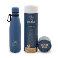 Estia Θερμός Travel Flask Save the Aegean Denim Blue 500ml