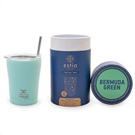 Estia Θερμός Coffee Mug Save the Aegean 350ML Bermuda Green