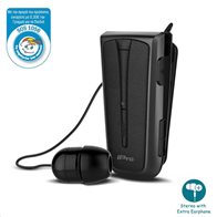 iPro Στερεοφωνικό Ακουστικό Bluetooth iPro RH219s Retractable με Δόνηση Μαύρο Γκρι