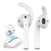Earhooks Σιλικόνης με Θήκη AhaStyle PT60 Apple EarPods & Airpods Comfort Λευκό (3 ζεύγη)