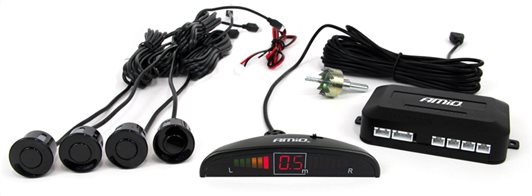 AMIO σύστημα παρκαρίσματος 01565 4 μαύροι αισθητήρες LED indicator