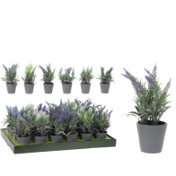 ArteLibre Φυτό Τεχνητό Λεβάντα Σε Γκρι Γλαστράκι Σε 6 Ποικιλίες