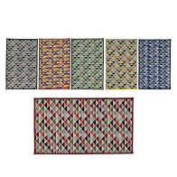 SMART MARKET Χαλί Με Πολύχρωμα Τρίγωνα 70% Polyester/30% Βαμβάκι 50x110cm Σε 6 Σχέδια