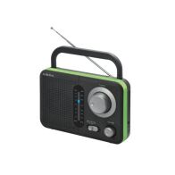 Audioline Φορητό ραδιόφωνο μπαταρίας και ρεύματος Μαύρο-Πράσινο TR-412