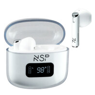 NSP BN550 NSPods Pro Λευκά αδιάβροχα ασύρμ. BΤ V5.3, Handsfree in-ear ακουστικά IPX4 με θήκη φόρτιση