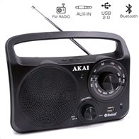 Akai APR-85BT Φορητό αναλογικό ραδιόφωνο με Bluetooth, USB και Aux-In
