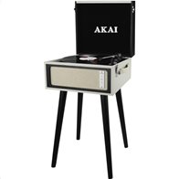 Akai ATT-100 BT Πικάπ βαλίτσα με πόδια, BT in/out, εγγραφή και αναπ. από USB/SD, Aux-In & ηχεία 16W