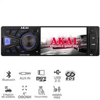 AKAI CA015A-4108S Ράδιο USB αυτοκινήτου με μεγάλη οθόνη, Bluetooth, USB, Micro SD, και Aux-In