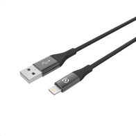 Celly Color Data Cable Extra Strong Lightning Usb 1,5m Black