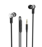 Hama "Intense” Ακουστικά, in-ear με επίπεδο καλώδιο , μαύρο/ανθρακί