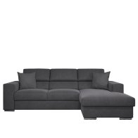 Arte Libre Καναπές Κρεβάτι Γωνιακός Δεξιά Γωνία Eloise 260x170x75-90cm Σκούρο Γκρι