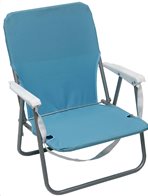 Campus καρέκλα παραλίας μεταλλική γαλάζιο με μπράτσα polyester