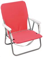 Campus καρέκλα παραλίας μεταλλική κόκκινο με μπράτσα polyester
