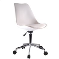 ArteLibre Καρέκλα Γραφείου Κυβέλη PU 48x55x82-92cm Λευκό