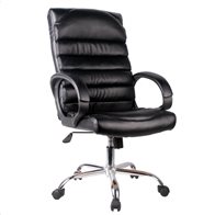 ArteLibre Καρέκλα Γραφείου Moly Δέρμα 65x70.5x119-126cm Μαύρο