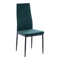 ArteLibre Καρέκλα Rose Βελούδο 53x39x96cm Πράσινο/Μαύρο