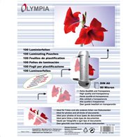 Olympia Δίφυλλο Πλαστικοποίησης A6 80 microns 100τμχ 9168