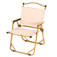 ArteLibre Καρέκλα Παραλίας GIli Meno Μέταλλο/Ύφασμα 30x44x63cm Μπεζ/Χρυσό