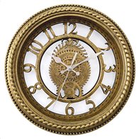 ArteLibre Ρολόι Τοίχου Χρυσό Πλαστικό Φ30.5x4.6cm