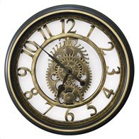 ArteLibre Ρολόι Τοίχου Χρυσό/Μαύρο Πλαστικό Φ50.8cm