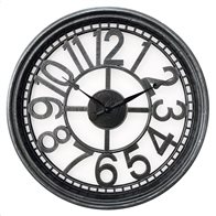 ArteLibre Ρολόι Τοίχου Ασημί Πλαστικό Φ50.7x5.2cm