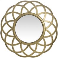 ArteLibre Καθρέπτης Τοίχου Πλαστικό Φ40.6x4.4cm Χρυσό