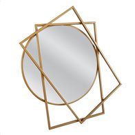 ARTELIBRE Καθρέπτης Τοίχου AMDIR Χρυσό Μέταλλο/Γυαλί 53x3x61cm