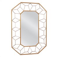 ARTELIBRE Καθρέπτης Τοίχου ARATAN Χρυσό Μέταλλο/Γυαλί 57x5x87cm
