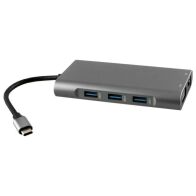 NSP N17 USB-C Hub 10 σε 1 (8340277) Type-C σε VGA με Audio, RJ45, PD, SDXC/SD 3.0, 3USB 3.0, HDMI 4K