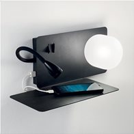 Ideal Lux Φωτιστικό Τοίχου Απλίκα Πολύφωτο Book-1 AP2 174808 G9/LED max 1 x 28W / 3W Μαύρο
