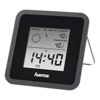 Hama Θερμόμετρο & Υγρόμετρο Επιτραπέζιο Εσωτερικού Χώρου TH50 Black