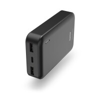 Hama "Pocket 10" Power Pack, 10000 mAh, Έξοδοι: 2x USB-A, ανθρακί