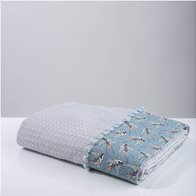 White Fabric Κουβέρτα Swallow Γκρι Υπέρδιπλη (230 X 250cm)