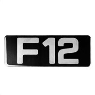 Auto Gs Αυτοκόλλητο Σήμα "F12" Σμάλτο 20.5x7.5cm 1 Τεμάχιο