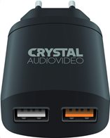 Crystal Audio Φορτιστής Dual USB QP2-3