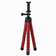 Hama "Flex" Tripod for Smartphone and GoPro, 26 cm,red