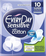 Every Day Sensitive with Cotton Super Ultra Plus Σερβιέτες με Φτερά 10τμχ