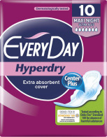 Every Day Hyperdry Maxi Night Ultra Plus Σερβιέτες με Φτερά 10τμχ