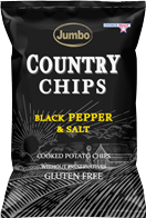 Jumbo Πατατάκια με μαύρο πιπέρι & αλάτι Country Chips
