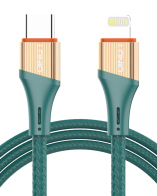 LDNIO καλώδιο Lightning σε USB-C LC631I 30W PD 1m πράσινο