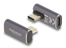 DELOCK αντάπτορας USB-C 60048 αρσενικό σε θηλυκό 100W 40Gbps γκρι