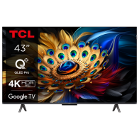 TCL Smart  Τηλεόραση 4K QLED TV with Google TV and Game Master 3.0 43C61B