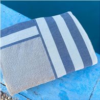White Fabric Πετσέτα Θαλάσσης Blue Stripe