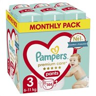 Pampers Premium Care Pants Μέγεθος 3 (6kg-11kg) - 144 Πάνες-Βρακάκι - 81761603