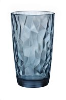 Bormioli Rocco Ποτήρι Νερού Σωλήνα Diamond 470ml Γυάλινο Ocean Blue Set 6τμχ