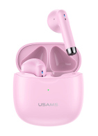 USAMS earphones IA04 με θήκη φόρτισης True Wireless ροζ
