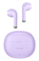 USAMS earphones με θήκη φόρτισης US-YO17 True Wireless μωβ